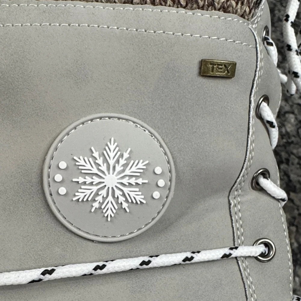 Tex Gray Winter mid calf Boots with Knit Cuff EUC 10.5 - Picture 11 of 13